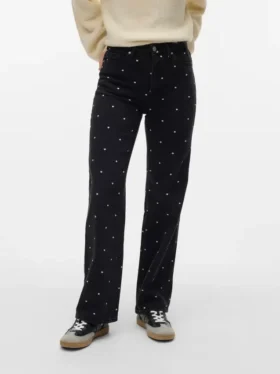 Jeans Vmtessa à taille haute et coupe large