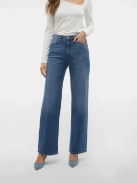Jeans Vmtessa à taille haute et coupe large