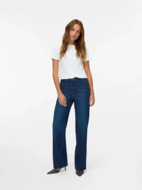 Jeans Vmtessa à taille haute et coupe large