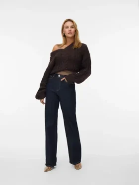 Jeans Vmtessa à taille haute et coupe large