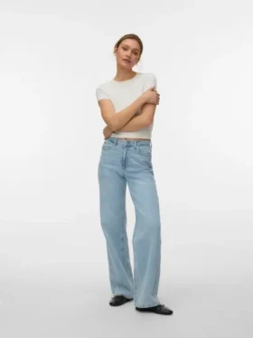 Jeans Vmtessa à taille haute et coupe large