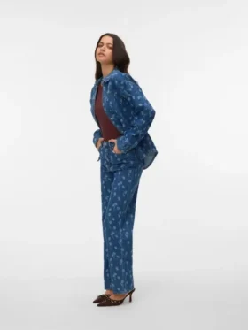 Jeans Vmtessa à taille haute et coupe large