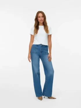 Jeans Vmtessa à taille haute et coupe large