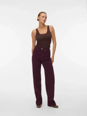 Jeans Vmtessa à taille haute et coupe large
