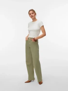Jeans Vmtessa à taille haute et coupe large