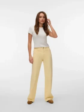 Jeans Vmtessa à taille haute et coupe large