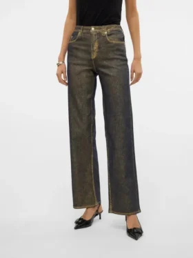 Jeans Vmtessa à taille haute et coupe large