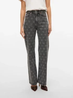 Jeans Vmtessa à taille haute et coupe large
