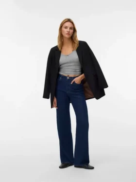 Jeans Vmtessa à taille haute et coupe large