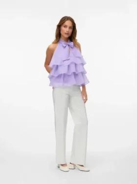 Jeans Vmtessa à taille haute et coupe large