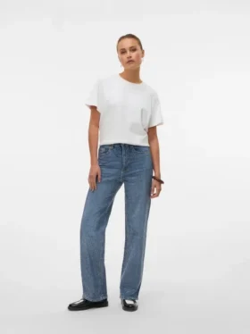 Jeans Vmtessa à taille haute et coupe large