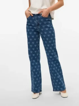 Jeans Vmtessa à taille haute et coupe large