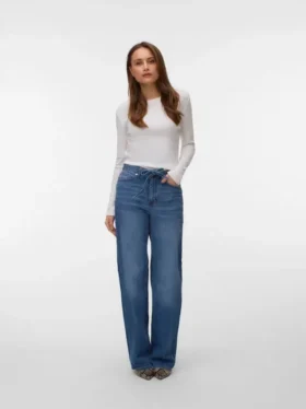 Jeans Vmtessa à taille haute et coupe large