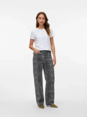 Jeans Vmtessa à taille haute et coupe large