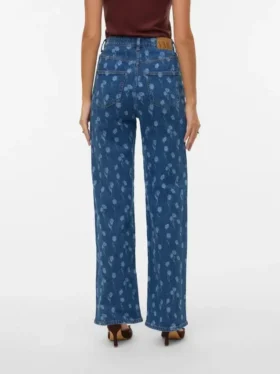 Jeans Vmtessa à taille haute et coupe large
