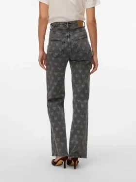 Jeans Vmtessa à taille haute et coupe large