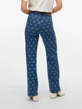 Jeans Vmtessa à taille haute et coupe large