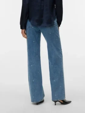 Jeans Vmtessa à taille haute et coupe large