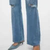 Jeans Vmtessa à taille haute et coupe large