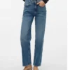 Jeans Vmvalerie à taille mi-haute et coupe décontractée