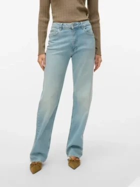 Jeans Vmvalerie à taille mi-haute et coupe droite