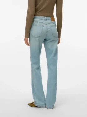 Jeans Vmvalerie à taille mi-haute et coupe droite