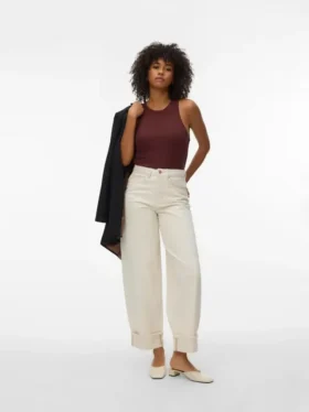 Jeans Vmzelda à taille haute et coupe large