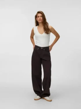Jeans Vmzoe à taille mi-haute et coupe ample