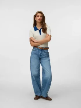 Jeans Vmzoe à taille mi-haute et coupe ample