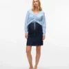 Jupe courte à taille haute