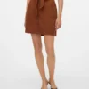 Jupe courte taille haute en velours côtelé Vmvilja