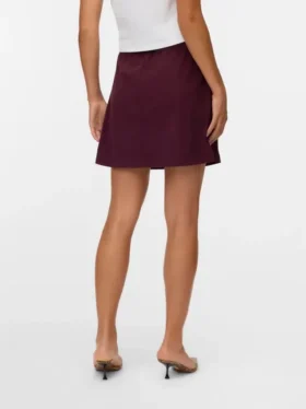 Jupe courte taille haute en velours côtelé Vmvilja