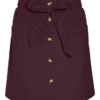Jupe courte taille haute en velours côtelé Vmvilja