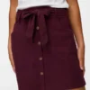 Jupe courte taille haute en velours côtelé Vmvilja