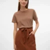 Jupe courte taille haute en velours côtelé Vmvilja