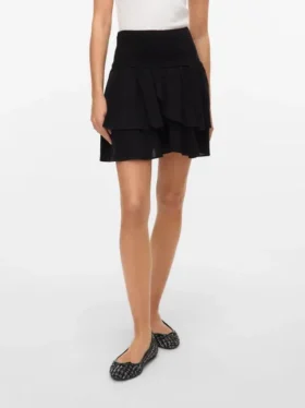 Jupe courte à taille haute Vmlinn