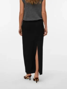 Jupe longue à fines rayures et taille mi-haute Vmtami