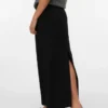 Jupe longue à fines rayures et taille mi-haute Vmtami