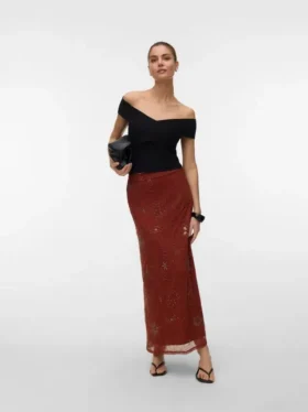 Jupe longue taille haute Vmcara