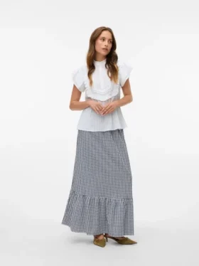 Jupe longue taille haute Vmcheck
