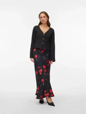 Jupe longue taille haute Vmlivia