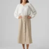 Jupe longue taille haute Vmmelaney
