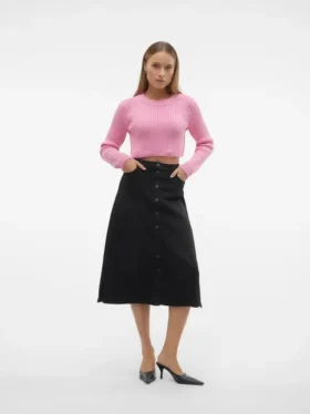 Jupe longue taille haute Vmnelly