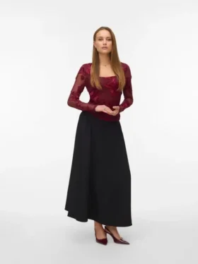 Jupe longue taille haute Vmsally