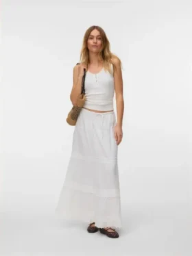 Jupe longue taille haute Vmsandy