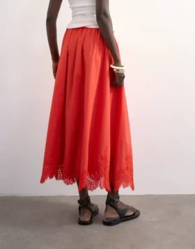 Jupe longue taille mi-haute Tslina