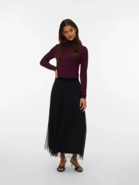 Jupe longue à taille mi-haute Vmpearl