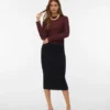 Jupe longue taille mi-haute Vmsaba