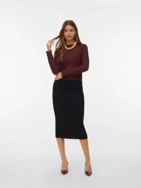 Jupe longue taille mi-haute Vmsaba