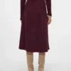 Jupe midi en velours côtelé à taille haute Vmvienna